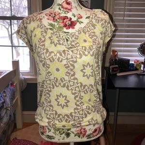 Yellow floral shirt